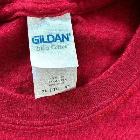 2 Religious Themed T-Shirts Gildan Red/Burgundy XL Comfort Colors Blue L - Picture 3 of 8